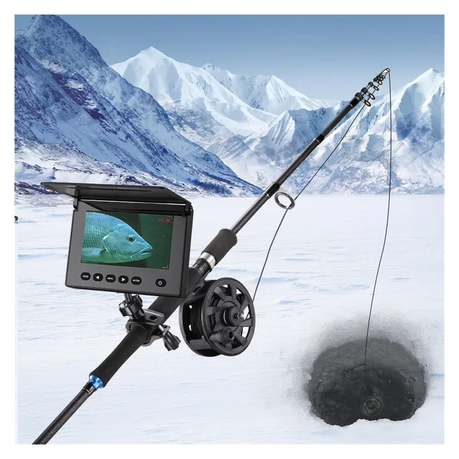 Amazon.co.jp: 水中魚群探知機釣りカメラ 氷上釣り 暗視カメラ 4.3