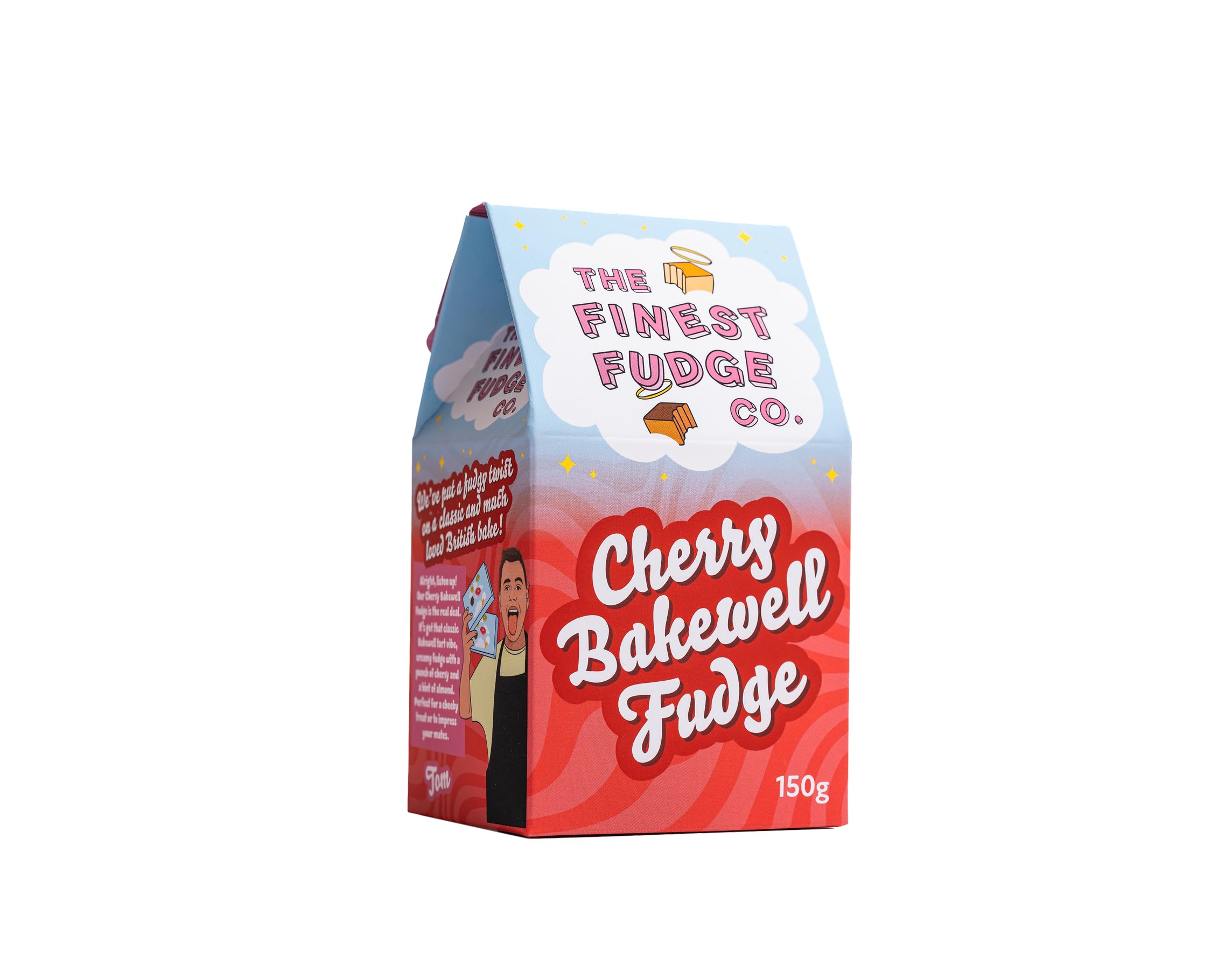 Cherry Bakewell Crumbly Fudge Gift Box By The Finest Fudge Co