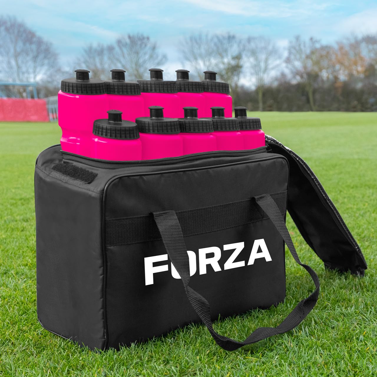 FORZA 10 Water Bottles (750ml) & Carry Bag Set │ 10x Bottle Capacity │Must Have Travel Essentials (Pink) — image 1