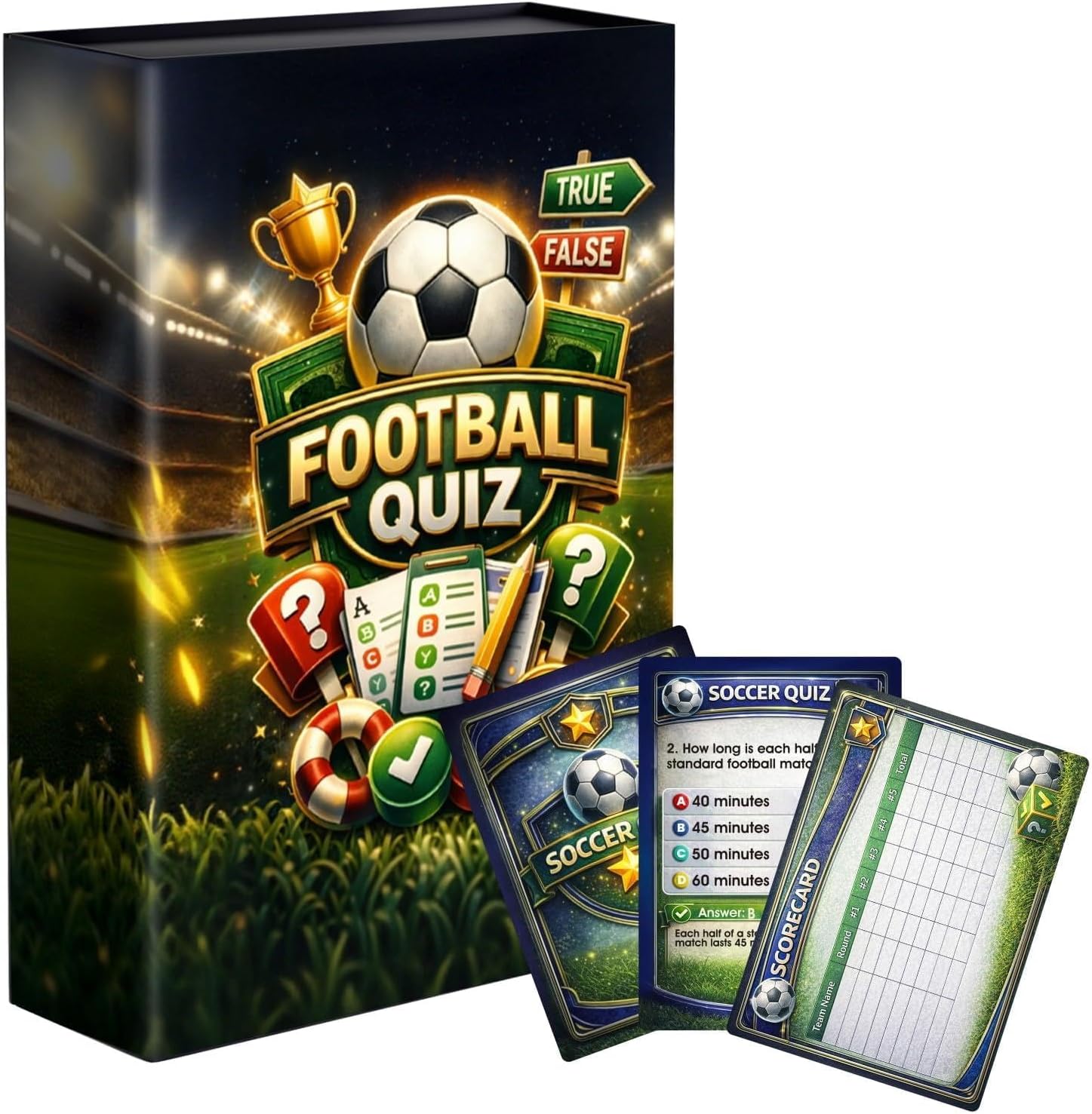 JOH 2026 World Cup Soccer Trivia Card Game - 200+ Soccer Trivia Questions - Ultimate Football Knowledge Game for Family Soccer Game Night, Tailgates, Party | Best Soccer Gifts for Boys