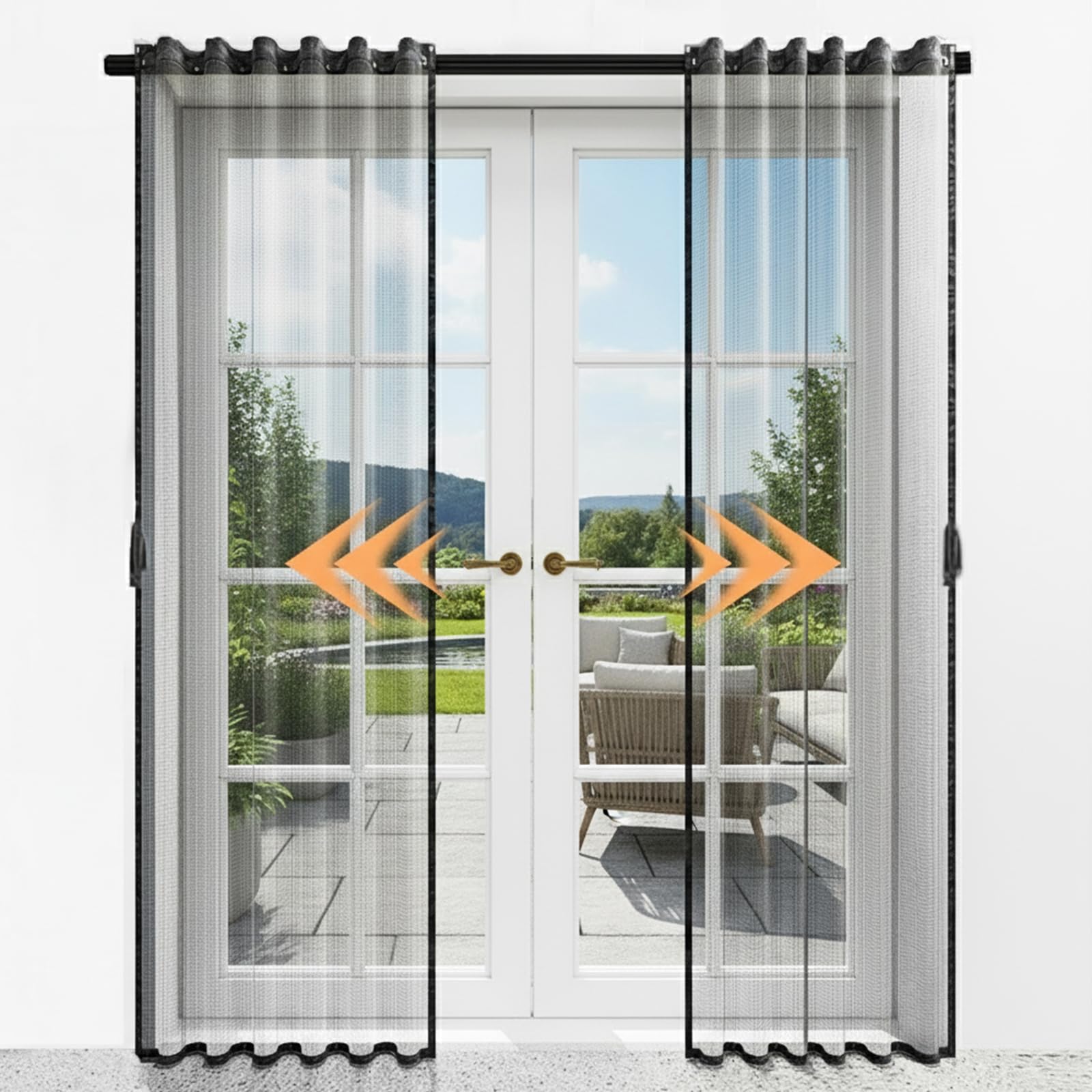 Photo 1 of Tonho Dawnhawk Sliding Retractable Screen Door - Black