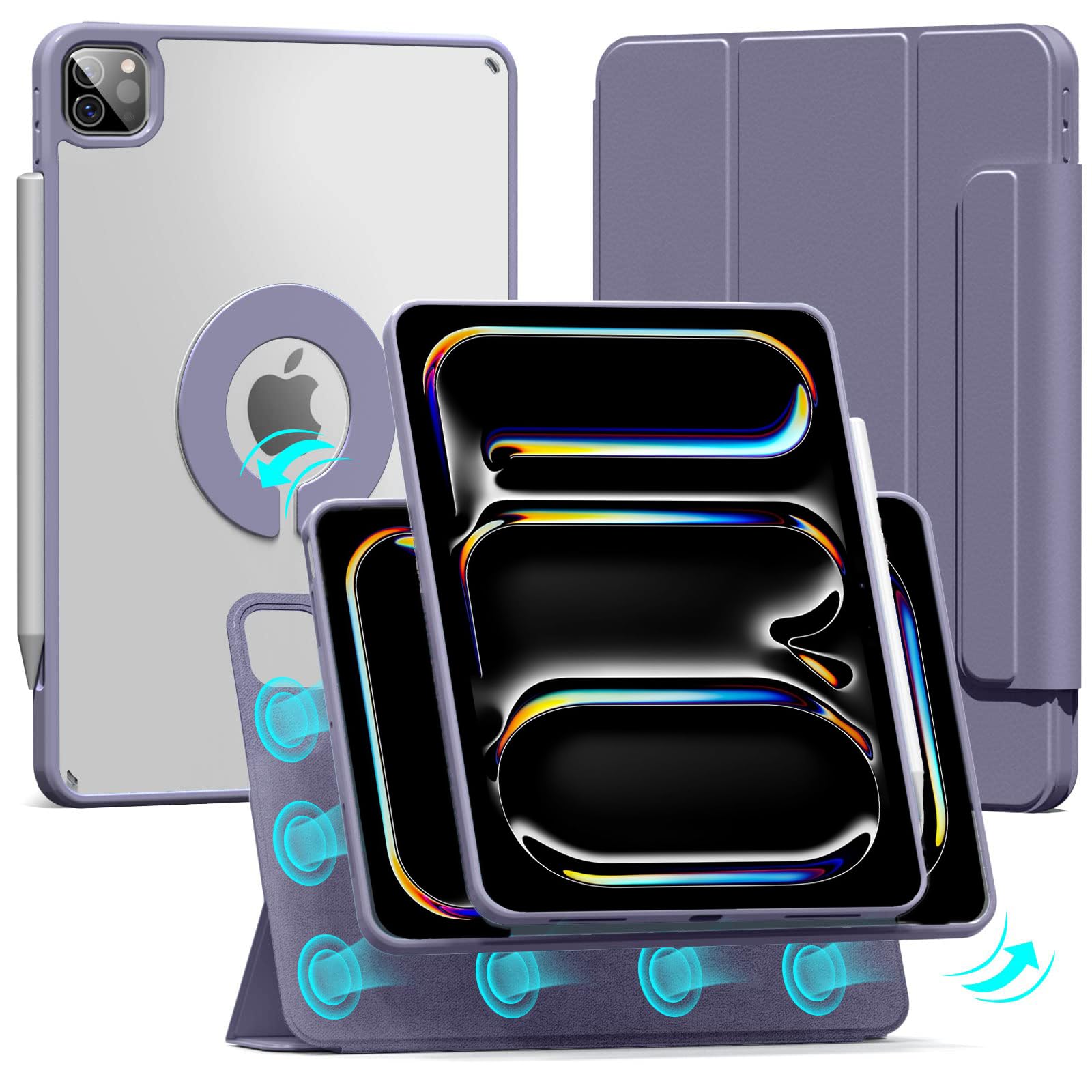 ProElite Cover for Apple iPad Pro 11 inch M4 2024 Case Cover, Smart Detachable Magnetic Shockproof Case Cover for Apple iPad Pro 11 inch M4 2024, Lavender (B0D6W5BSR9) Amazon Price History, Amazon Price Tracker