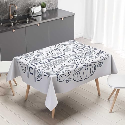 Miniatura 9 de Mantel rectangular con vista al mar y al cielo para mesa, decoración de otoño para fiestas de Navidad, 60 x 60 pulgadas