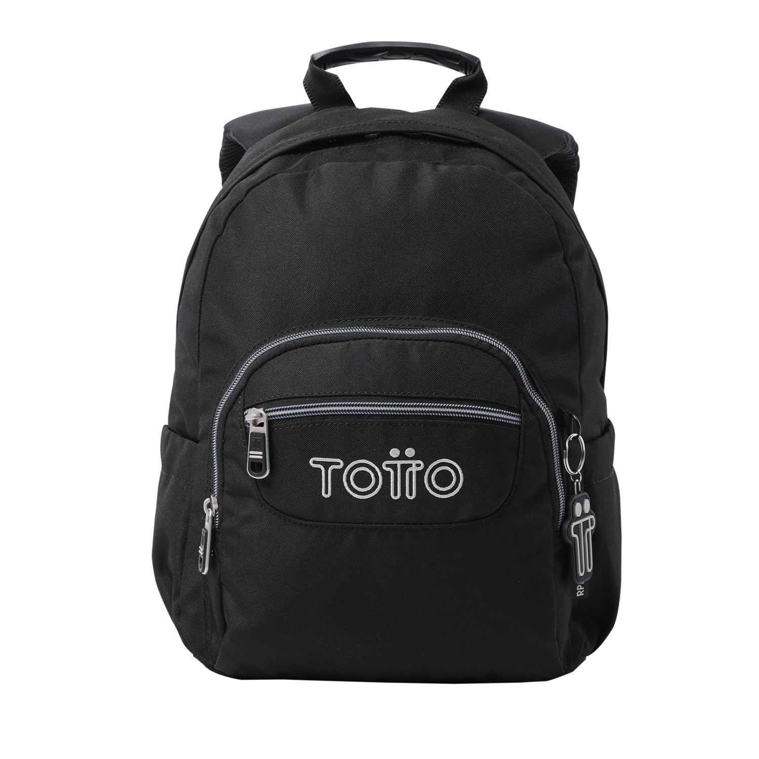 TOTTO - Mochila Escolar, Modelo Tempera, Capacidad 12 L, 3 Bolsillos, Bolsillo Tablet 10", Bolsillo Botella, Espaldar Ergonómico con Flujo de Aire, Cómodas Correas en S, Color Negro