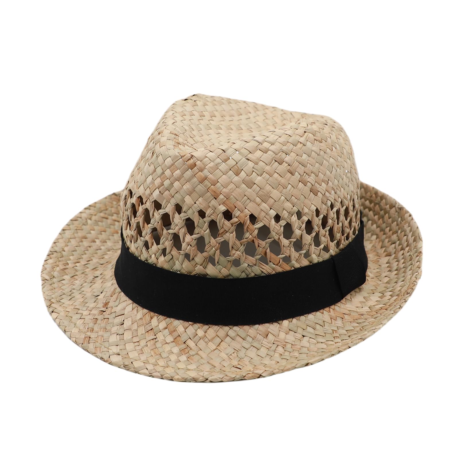 Strohhut Herren Panama Hut Damen Fedora Sommerhut Sonnenhut Safari Hut Sonnenschutz Strandhut