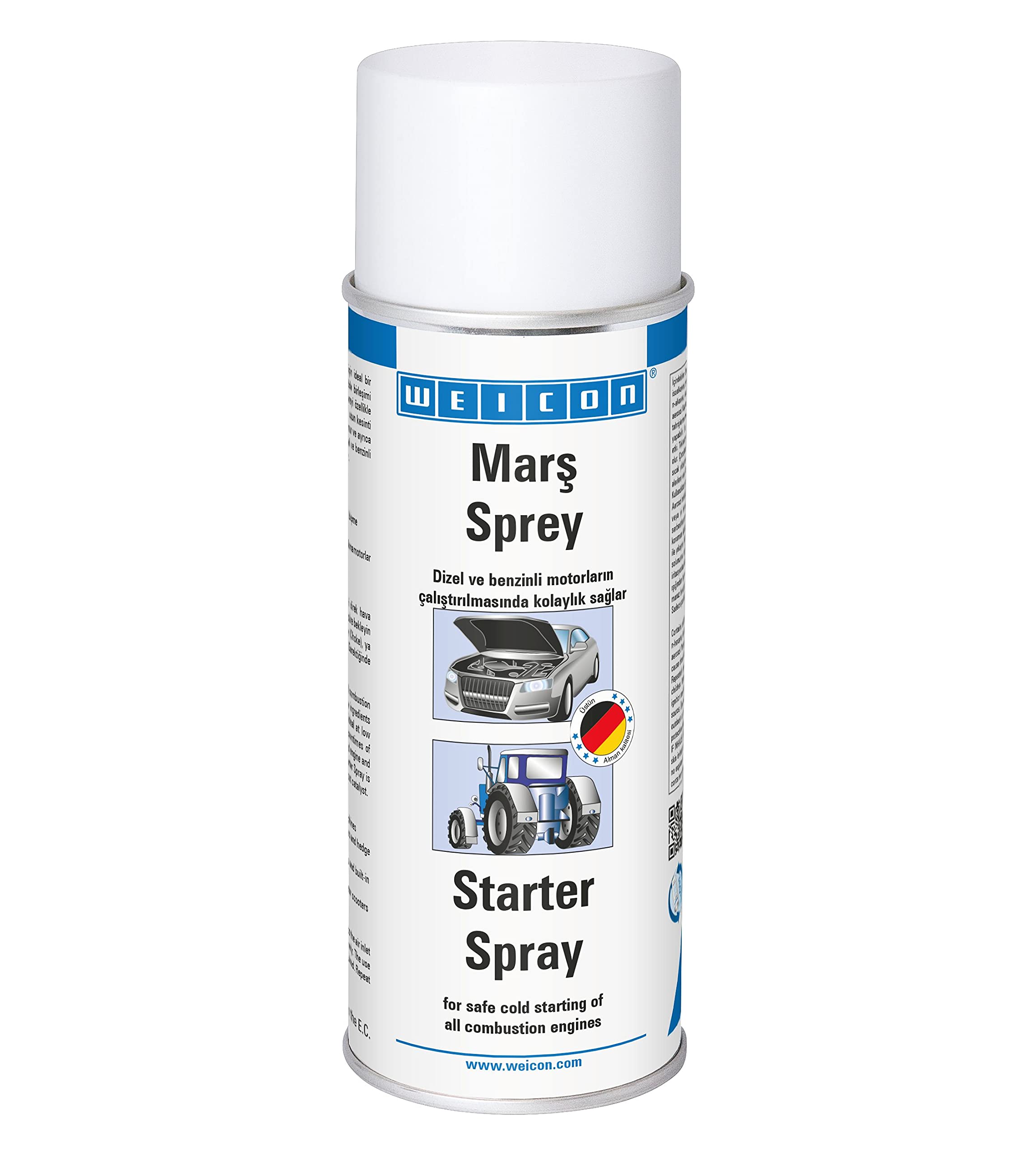 WEICON Marş Spreyi / 400 ml/Motorun Güvenli Çalışmasına Yardımcı Koruyucu/Dizel ve Benzinli Tüm Motorlar için