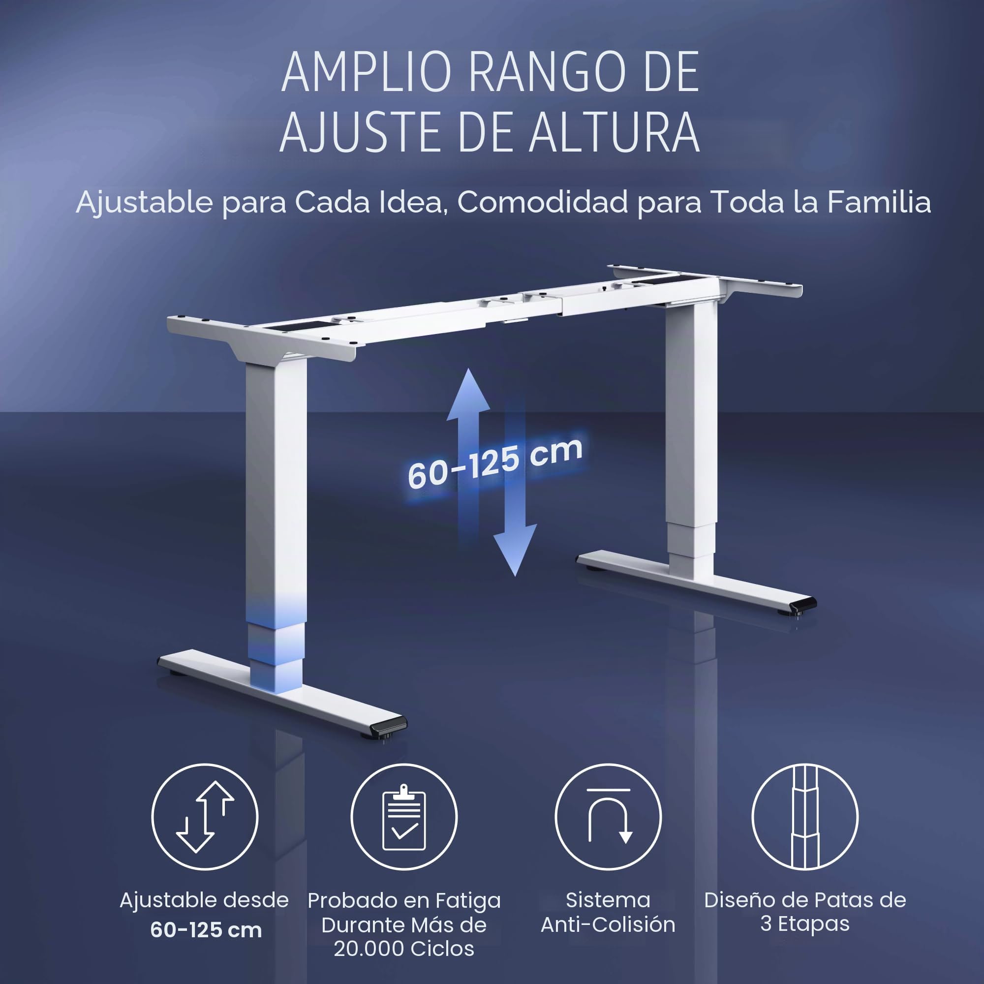 FLEXISPOT EC5 Plus Escritorio Elevable Eléctrico Doble Motor 3 Etapas USB