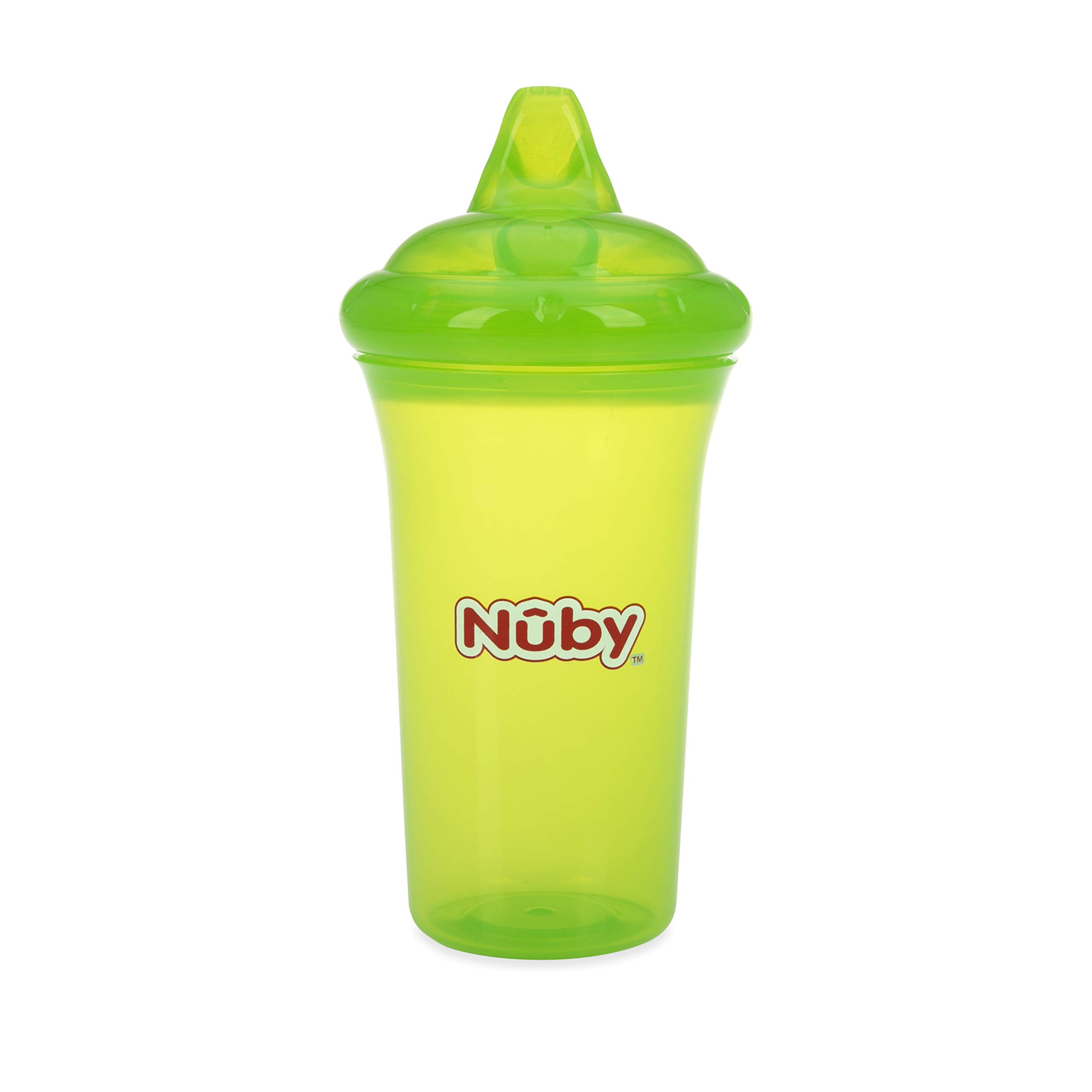 Nuby No Spill Cup With Reversible Valve, 9 Ounce, Green