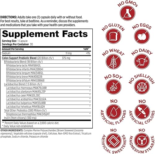 Miniatura 4 de Probulin Colon Support Probiótico 30 Cápsulas