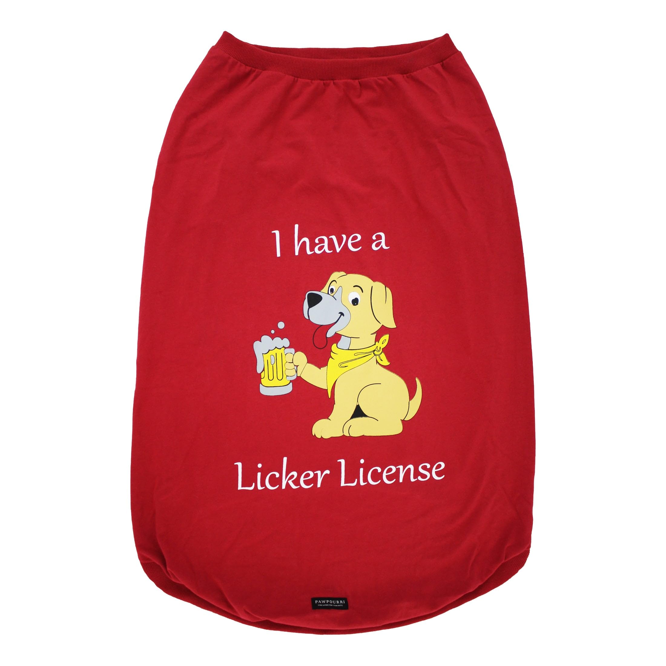 Pawpourri Licker License T-Shirt | Machine Washable, Soft Breathable T-Shirtsfor Large Sized Dogs(Red, L) (B0D53TY4XZ) Amazon Price History, Amazon Price Tracker