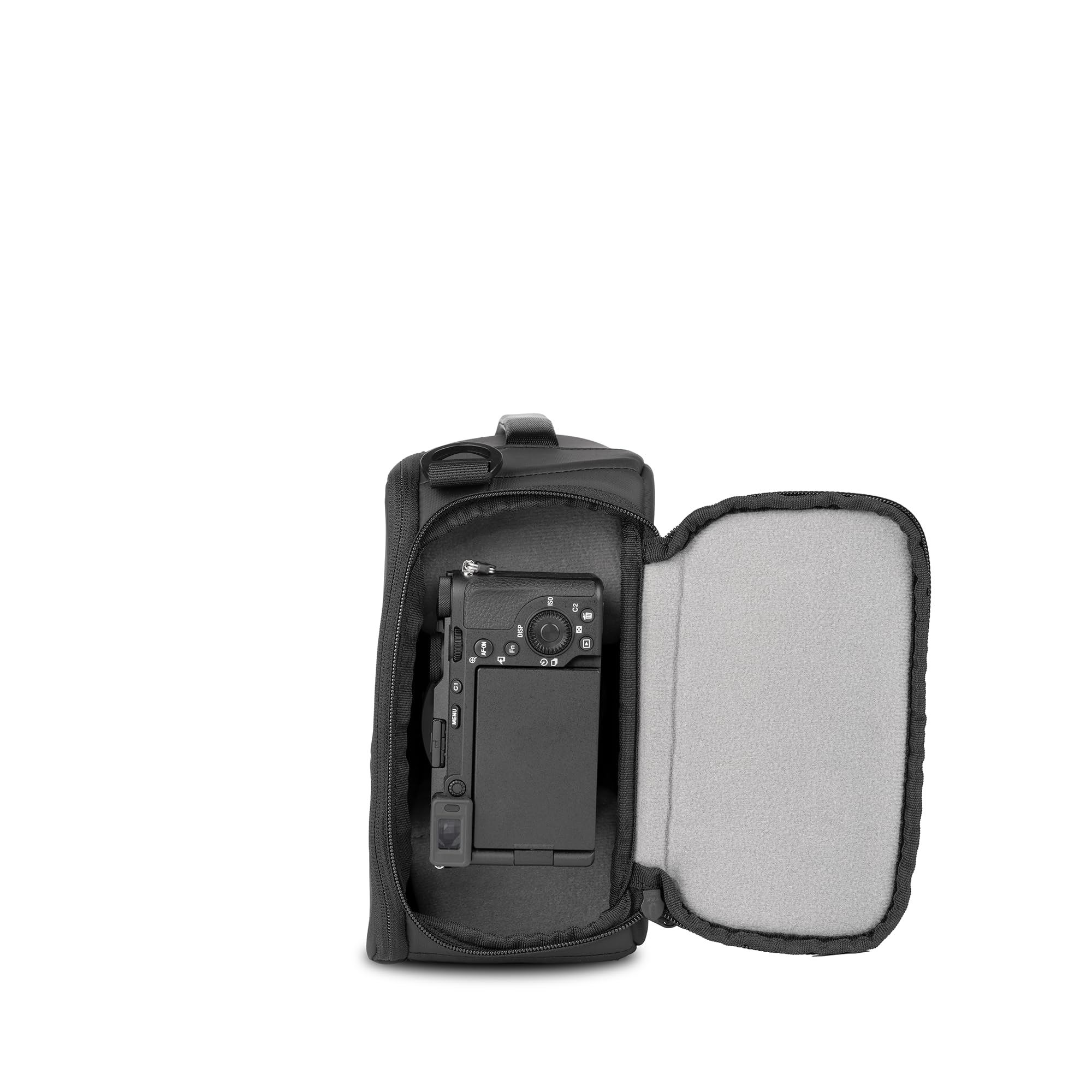 WANDRD Kamera-Würfel: Wetterbeständiger Kamera-Organizer mit weicher grauer Innenseite, modularen Trennwänden und schnellem seitlichem Zugriff, Schwarz , Essential V2, Kamera-Würfel