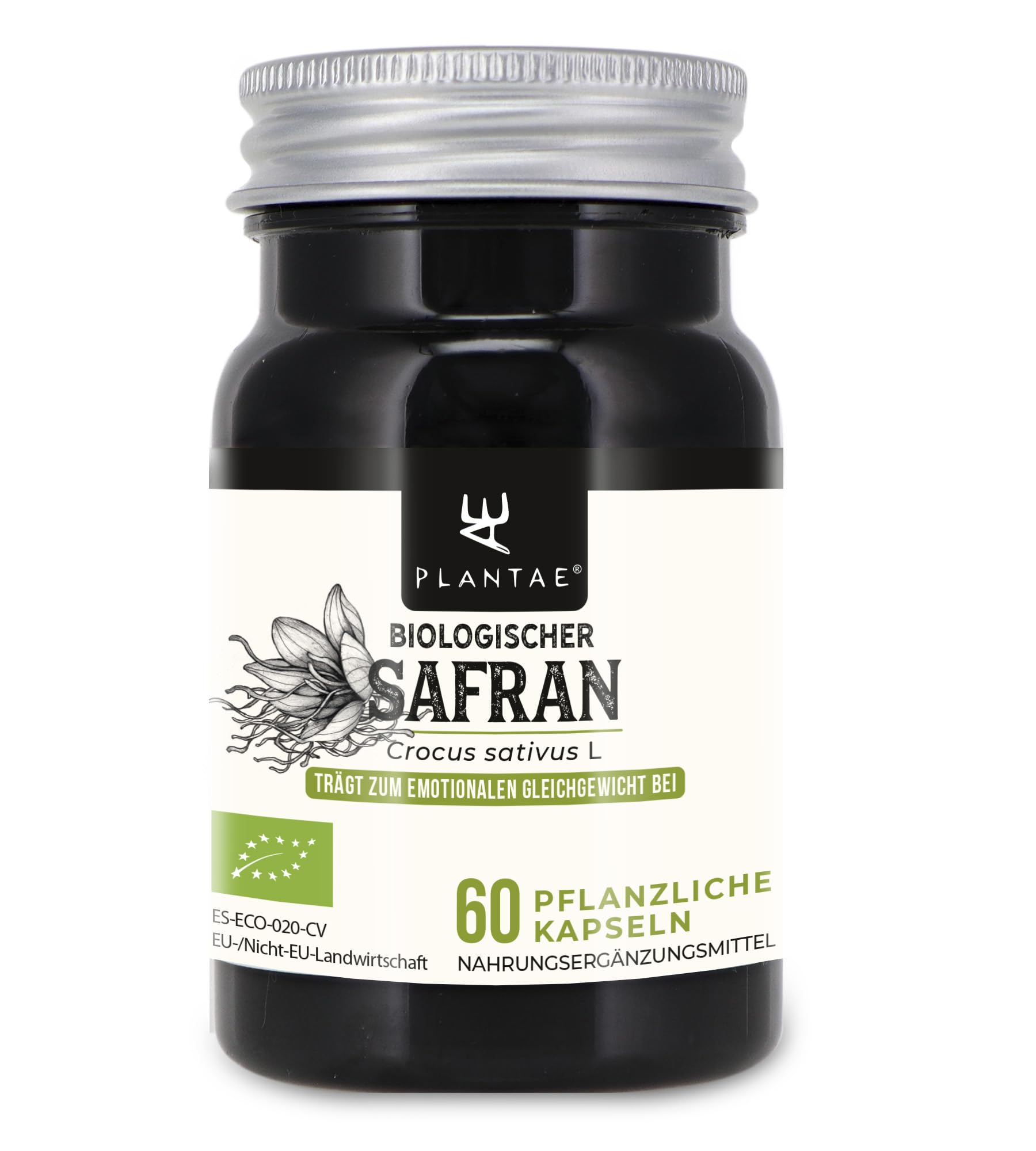 ORGANIC SAFRAN * 15 mg / 60 Kapseln * Emotionales Gleichgewicht, Muskeln und Skelette