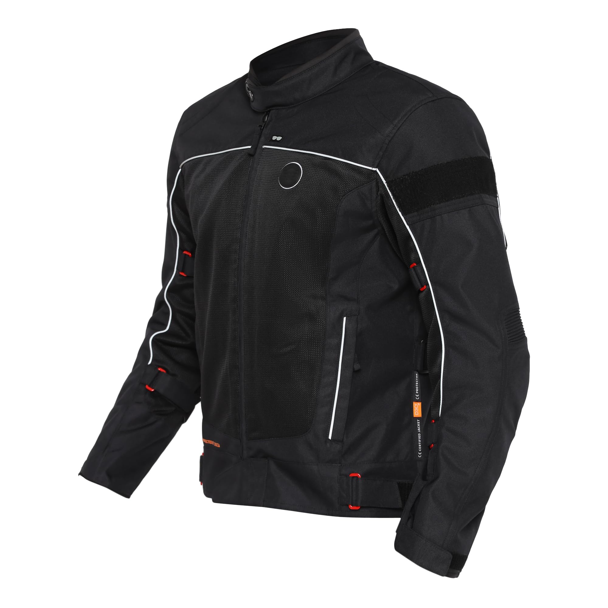 Royal Enfield Explorer V4 Pro Riding Jacket Black (S) 38 Cm with D3O,Level 2 Protectors At Shoulders & Elbows & Fitted with Back Armours,“Ergo Pro Tech”,Level 2 Pockets For Chest Protectors-image-27