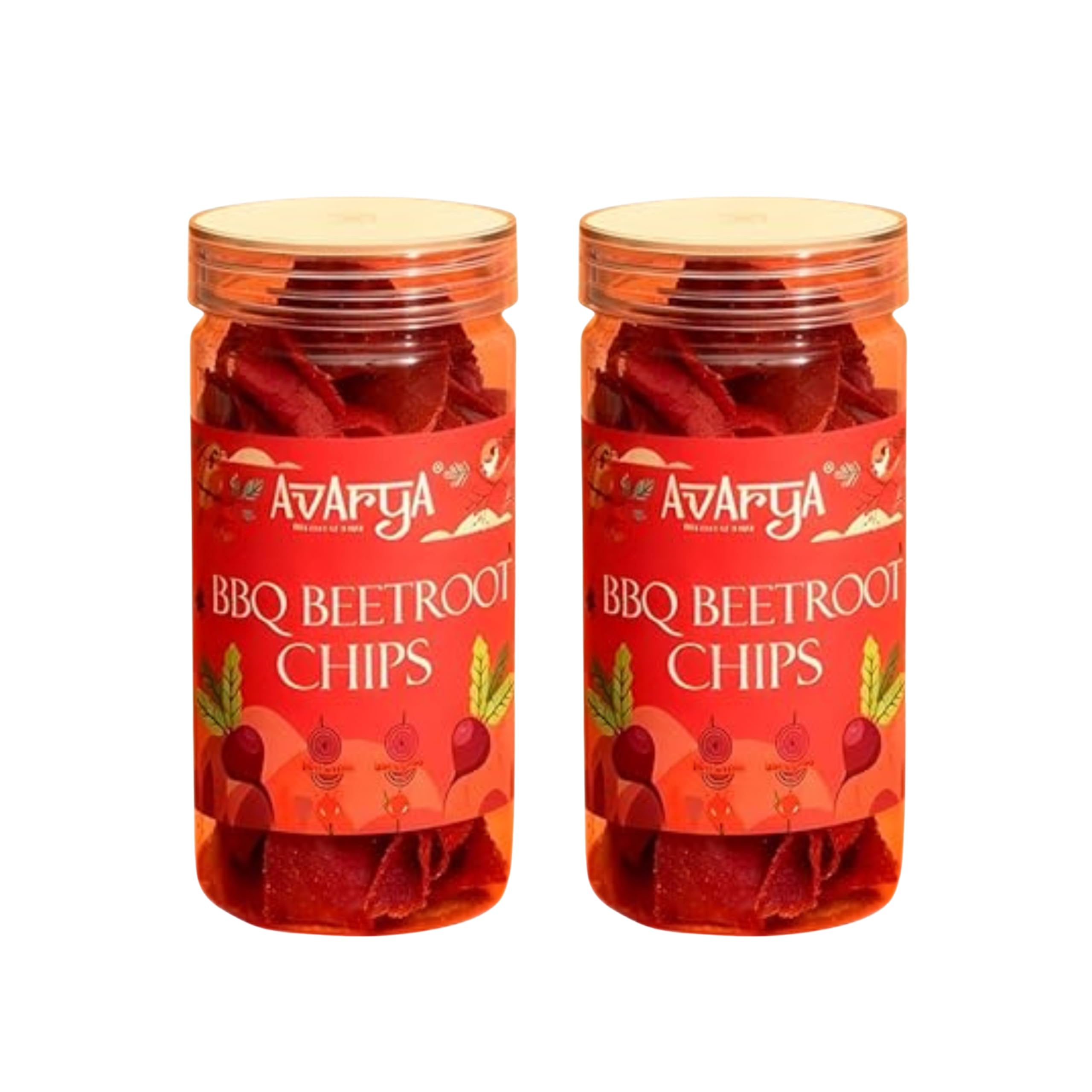 Avarya Beetroot Snack Vegetable Chips BBQ Flavour | Crunchy Healthy Namkeen | Baked Beetroot Chips | Fibre Rich Diet Snack | Guilt Free Indian Snack for Kids & Adults | 200 g | Pack of 2-image-12