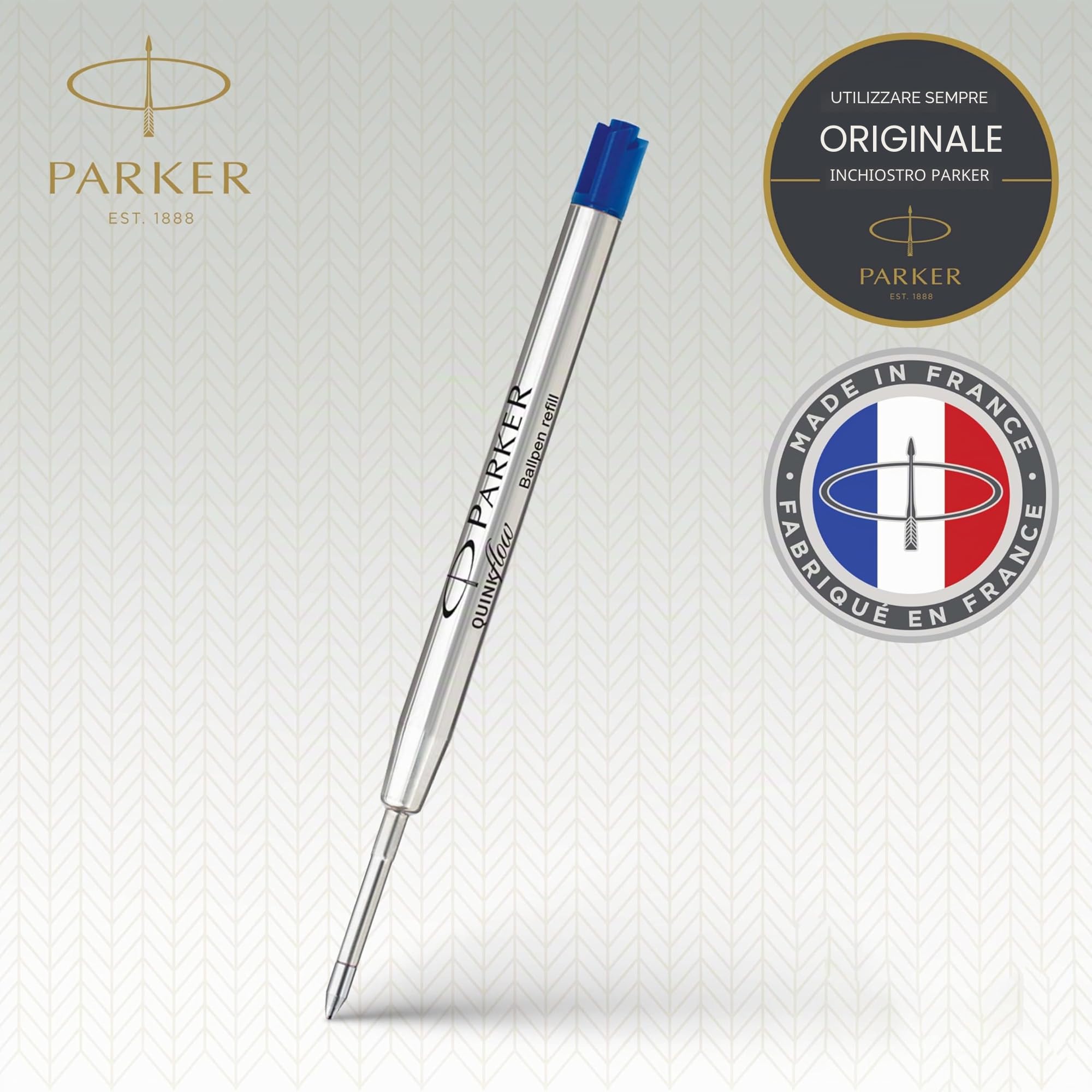 Parker QUINKflow ricariche inchiostro blu punta media 6 pezzi