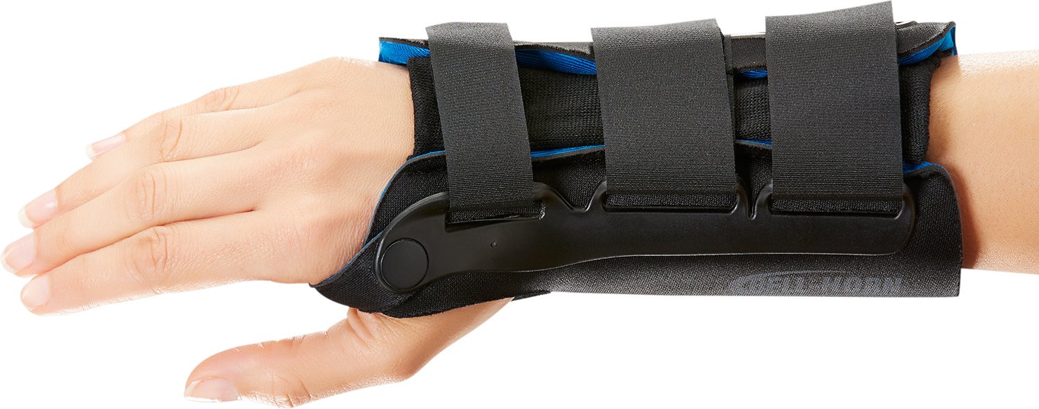 Ortho Armor Wrist Inmovilizador en negro/azul Wrist/Size: Right/Medium by Bell-Horn