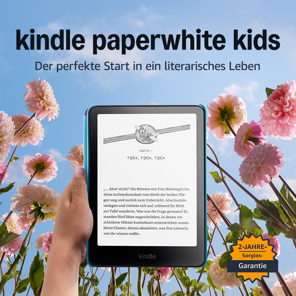 Amazon Kindle Paperwhite Kids (16 GB) – larger 7" glare-free display – Children read more than 45 minutes per day with Kindle – Cyber City