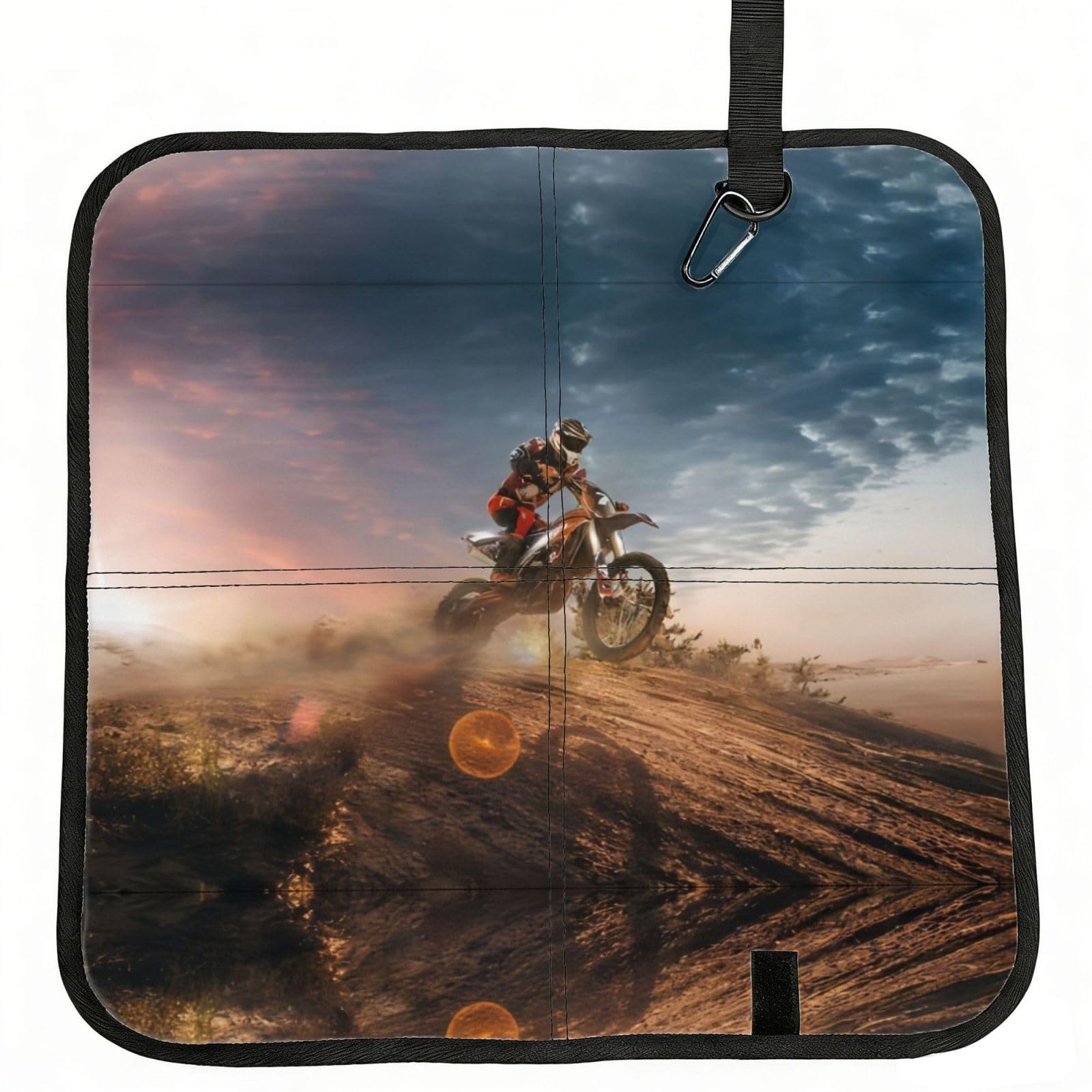 WBQLSL Motocross Foldable Seat Cushion - Portable Stadium Pad with Carabiner for Camping Hiking Picnic Beach