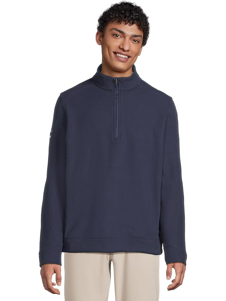 Blue Callaway Long Sleeve Waffle 1/4-zip