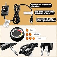 Vista 3 de 1500 Watt Heating Element Compatible with Masterbuilt Electric Smoker and Grill, with Adjustable Thermostat Cord Controller, Replacement Parts for
