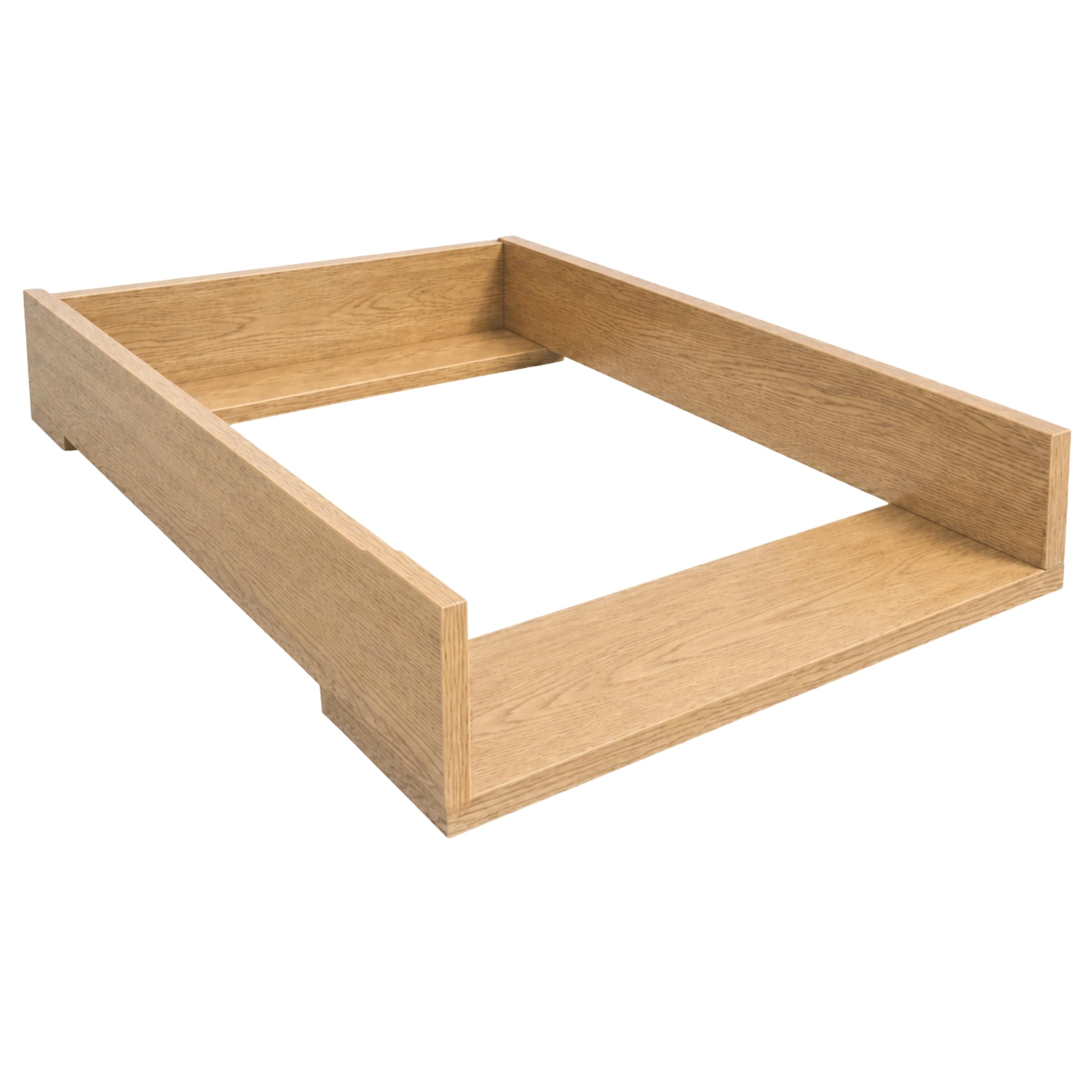Fasciatoio per Comò, Sponde Dritte, 53,2 x 70 cm, Quercia | Regolabile 34–50 cm, Fasciatoio Neonate, Fasciatoio per Cassettiera, Bordi Rialzati