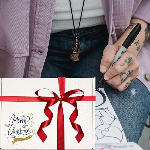 Miniatura 9 de Juego de 25 cajas de envío de 8 x 6 x 3 pulgadas, cajas de cartón corrugado blanco para enviar literatura, sobres para pequeñas empresas, regalos,