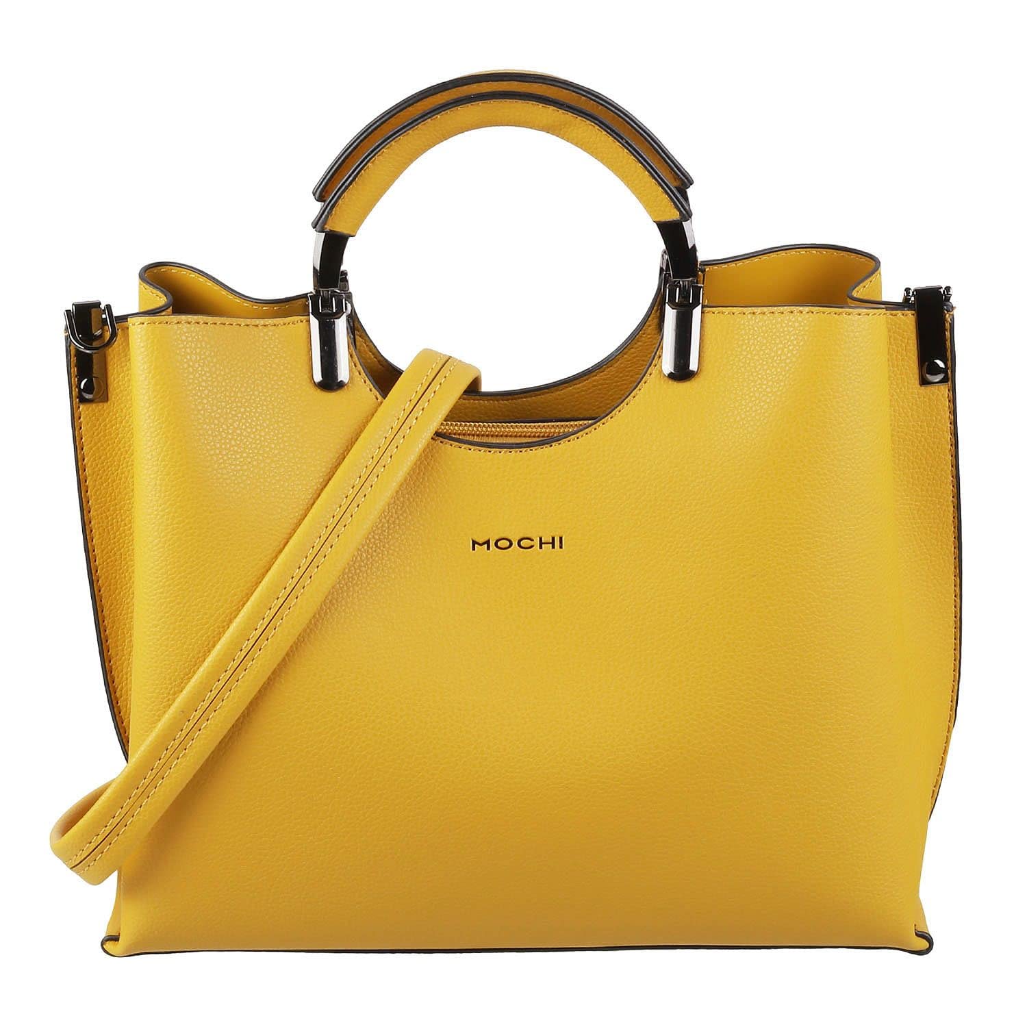 Mochi Womens Synthetic Yellow Satchel Bags (One Size) (B0BCQJ9ZFJ) Amazon Price History, Amazon Price Tracker