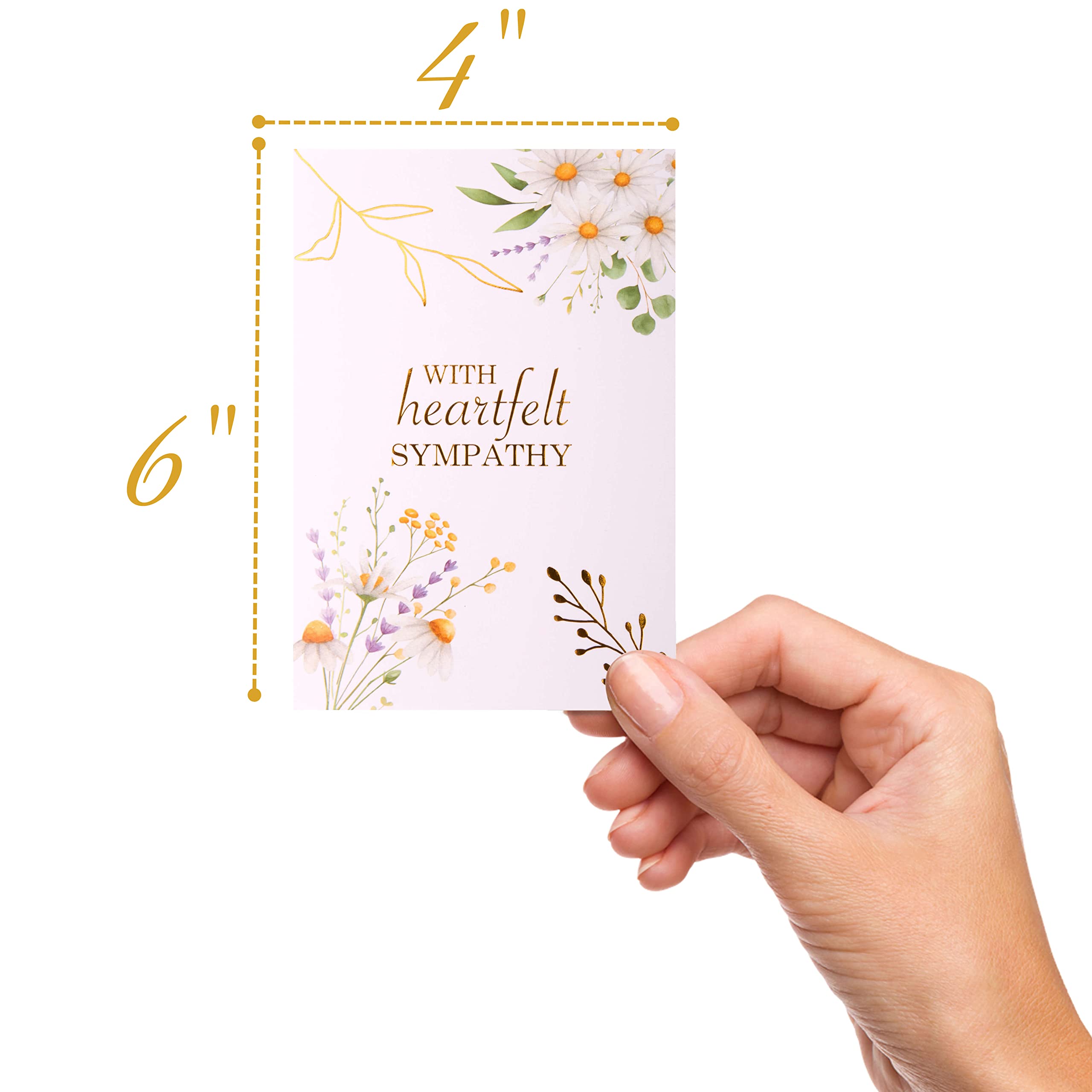 S&O Boxed Sympathy Cards With Envelopes. 24 Sympathy Cards Assortment 6 Condolence Card Styles Suitable For Pet Sympathy Card And Religious Bereavement Cards 5x7 Greeting Cards