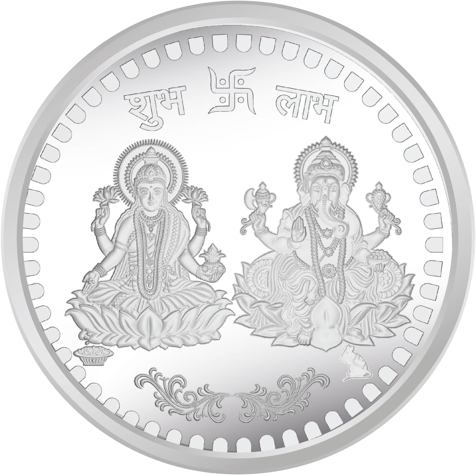 Laxmi Ganesh 20 Gram Silver Coin