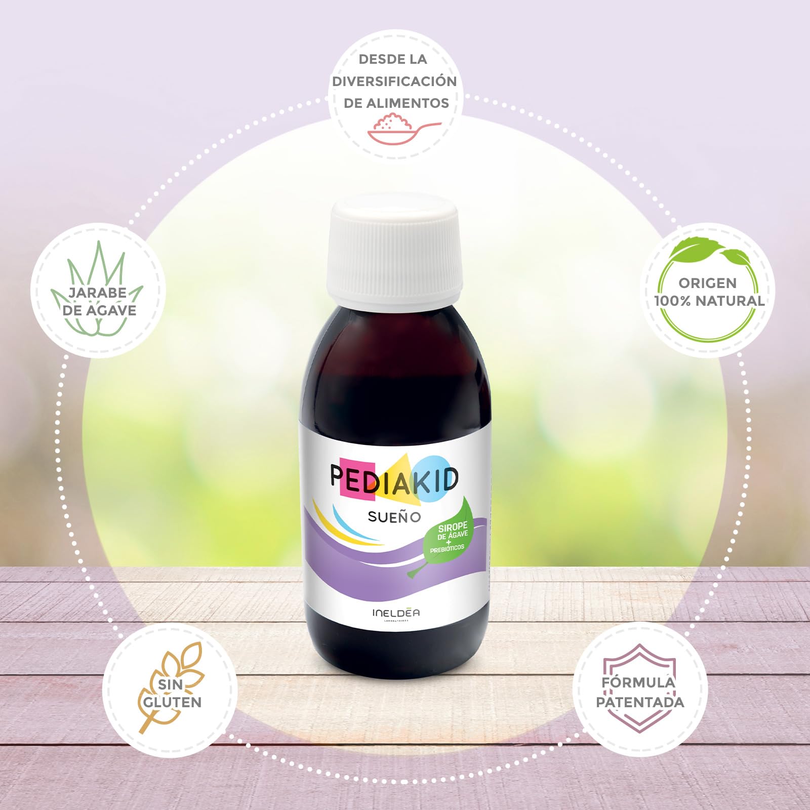 PEDIAKID Sueño Complemento Alimenticio Jarabe de Agave Lote 3