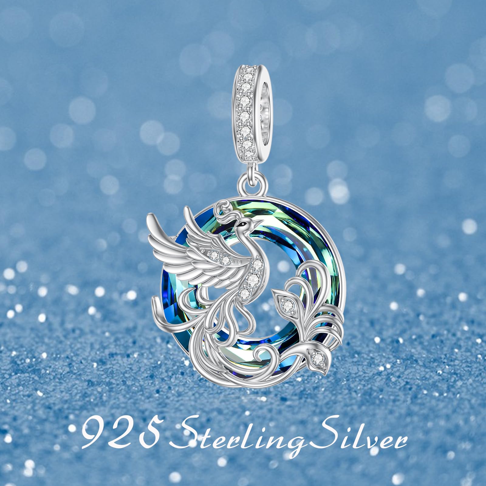 Phoenix - Bracciale in argento sterling 925 con ciondolo a forma di fenice, per Natale, festa della mamma, Pasqua, compleanno, regalo per donna