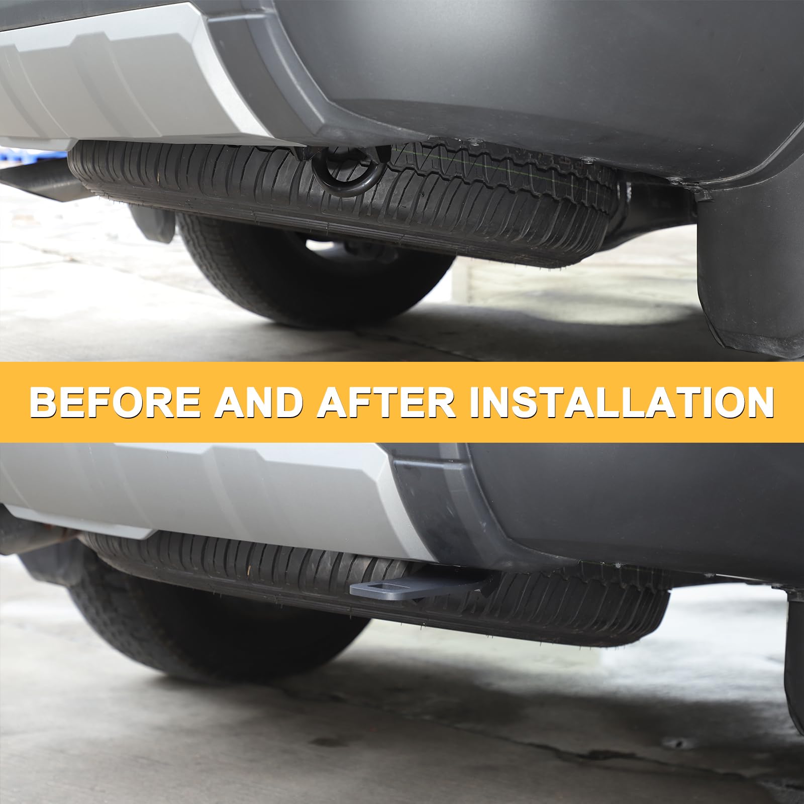 Car Tow Hook Tow Hitch Ring Compatible with Toyota Land Cruiser 250 Prado J250 LC250 2024 2025 Carbon — view 2