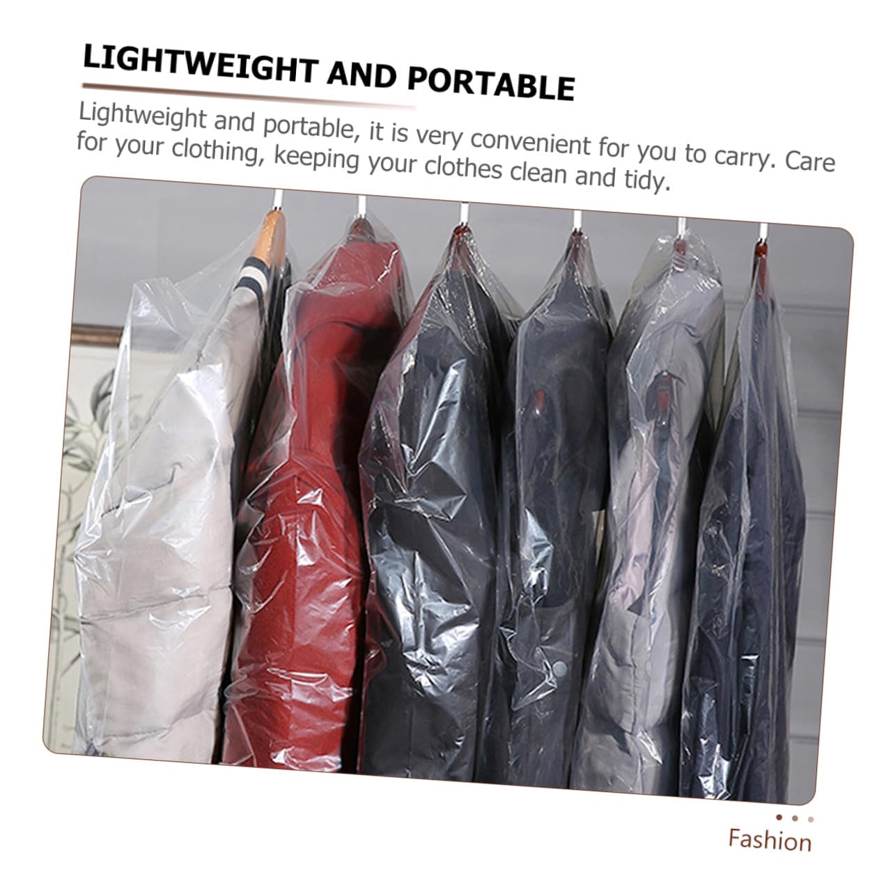 Funda Protectora de Traje Transparente Pp 100 Piezas 60x100 Cm | Reutilizable y Portátil, Ligera para Colgar, Presentación para Tintorería y Tiendas