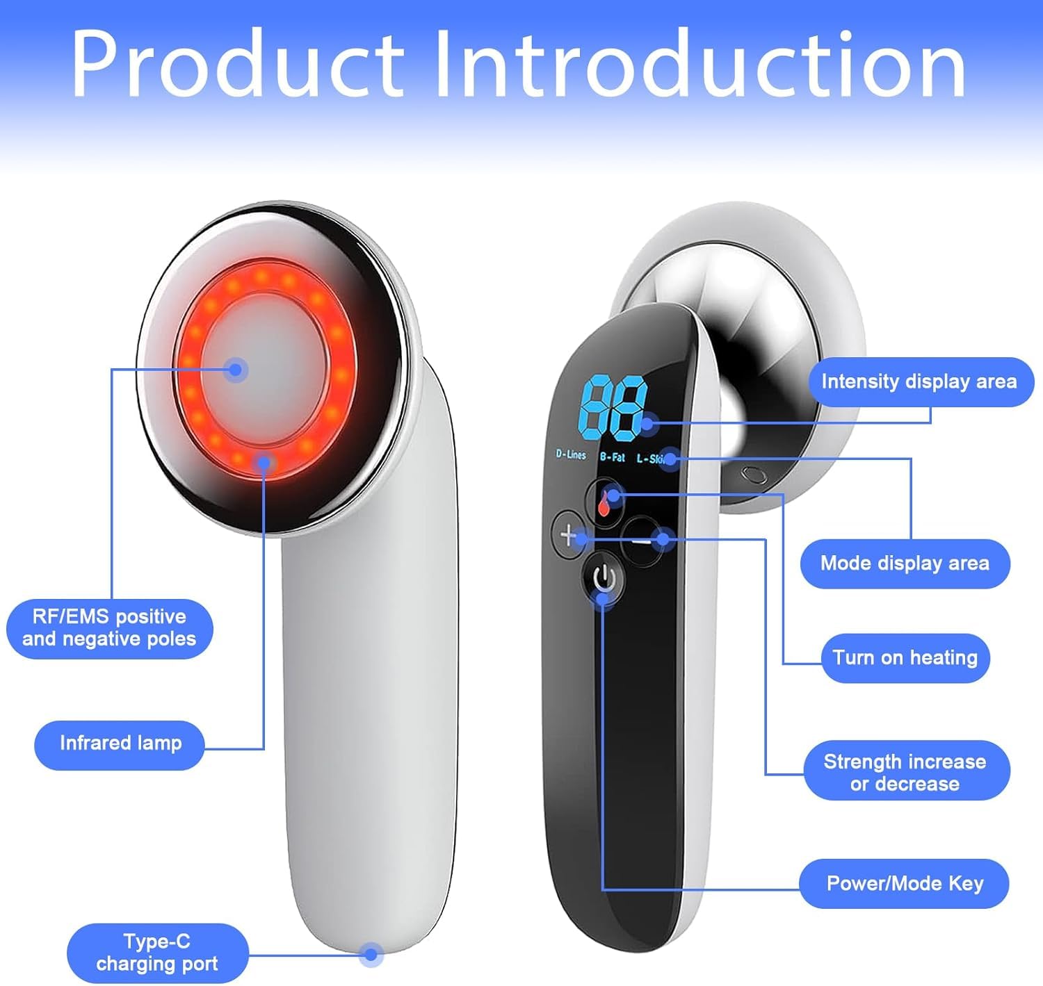 Appareil De Massage Anti-Cellulite Portatif, Machine De Sculpture Corporelle Professionnelle, 3 Modes Et 10 Intensités Réglables, pour La Graisse du Ventre, La Taille, Les Bras Et Les Jambes