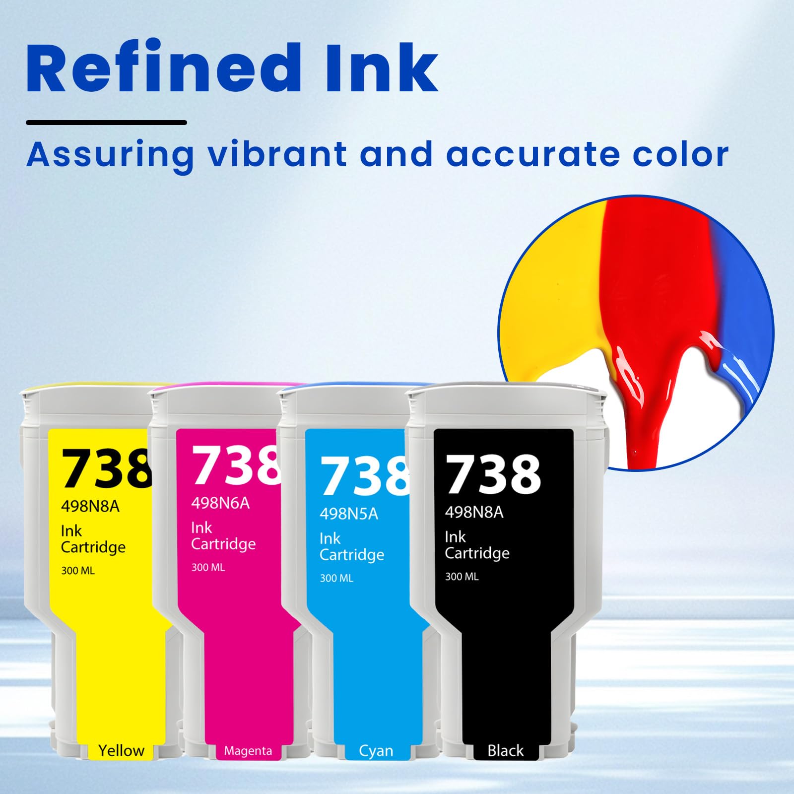 Amazon.com: 738 DesignJet Ink Cartridge 300-ml 498N8A 676M6A