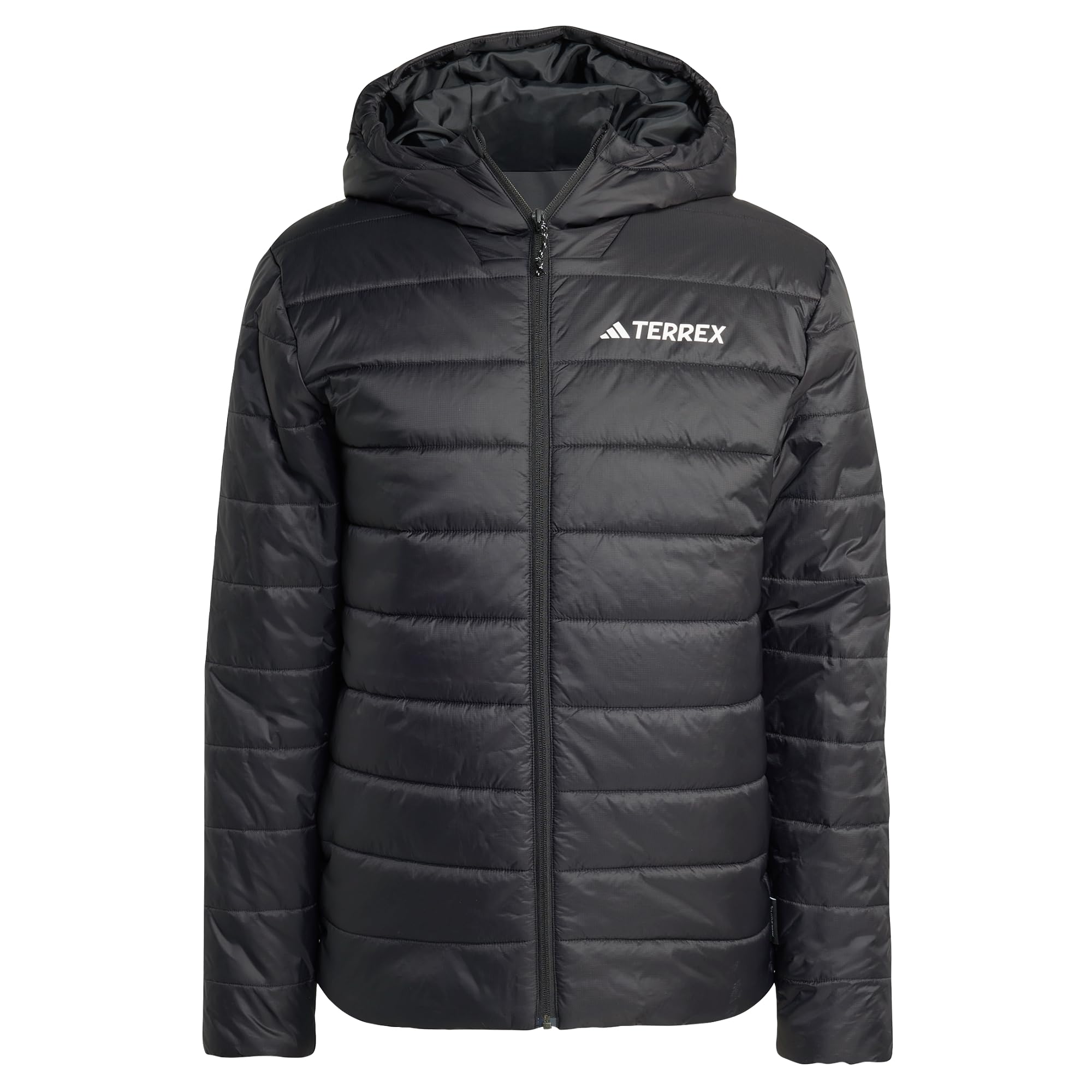 adidas Men's Terrex Multi Essentials CLIMAWARM Insulated Hooded Jacket, Black, XS