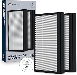 HATHASPACE Certified Replacement Filter for HSP003 Dual Filtration HEPA Air Purifier, 1 Set (H13 True HEPA)