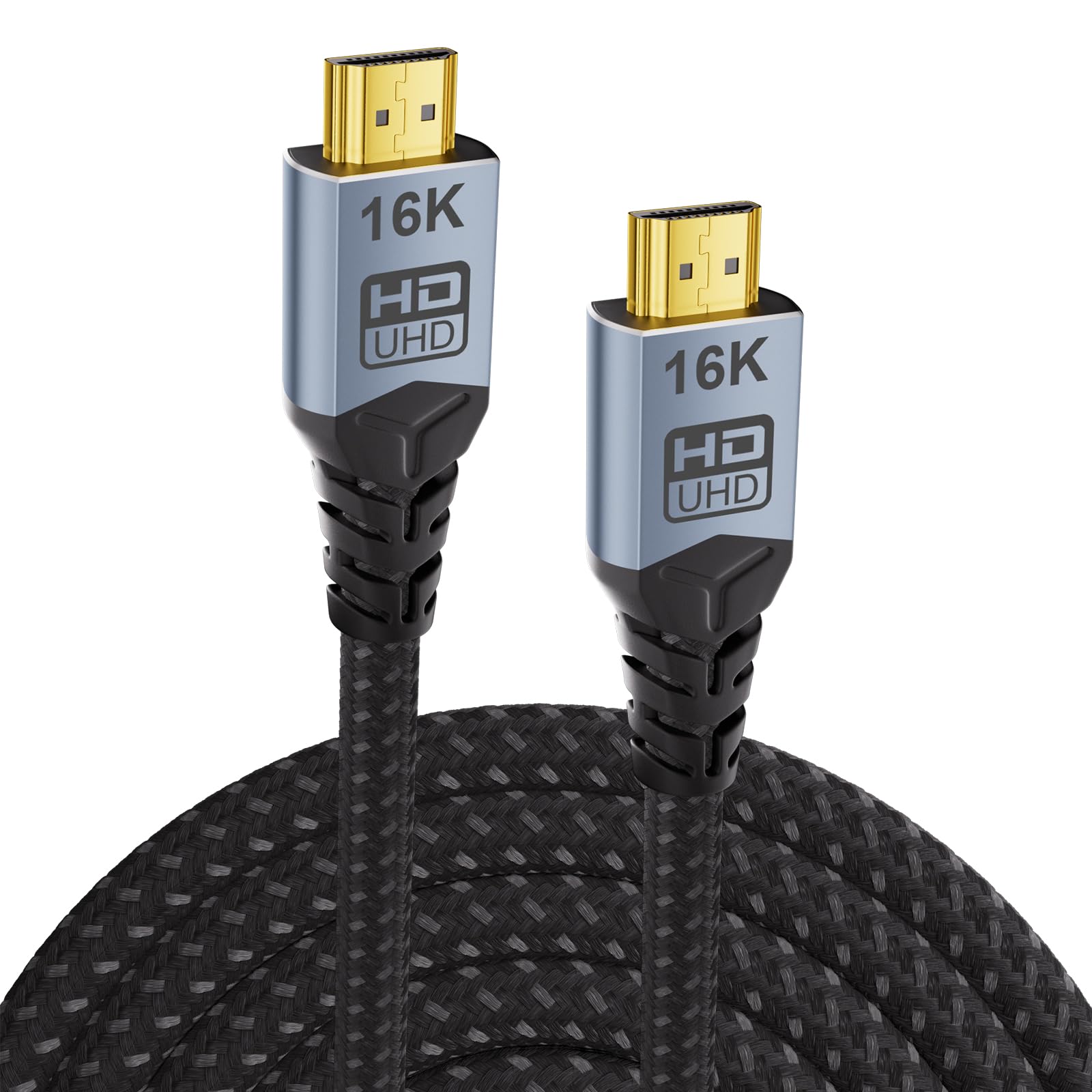 CABLAPTOP hdmi Cable 10 ft,16K HDMI 2.2 Cable, High Speed 96Gbps 12Bit 16K@60Hz 8K@240Hz 4K@480Hz Braided Gold Plated UHD HDR10+ Support HDCP 3D HDMI Connection Compatible with PS5 Monitor TV