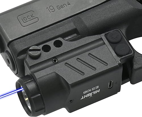 Miniatura 2 de HILIGHT Linterna LED táctica de la serie Enforcer y mira láser verde o vista láser azul  Vista de puntos verdes o azules para pistola  Láseres de