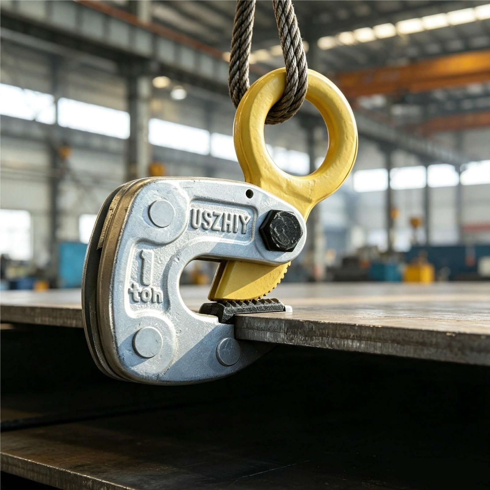 Morsetto for lamiera di Acciaio Industriale in lamiera | Morsetto for sollevamento lastra in granito, morsetto for sollevamento a forbice(1t)