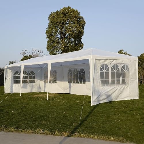 Miniatura 2 de Tiendas de campaña al aire libre para fiestas, 10 x 30 pies, toldo para patio, cenador resistente, pabellón para eventos