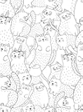 GLOW4U Cute Cat Peel and Stick Wallpaper Balck White Cartoon Aniaml Contact Paper Wallpaper for Kids Nursery Bedroom Walls Cabinets Shelves Dresser Drawer Decor 17.7X117 Inches