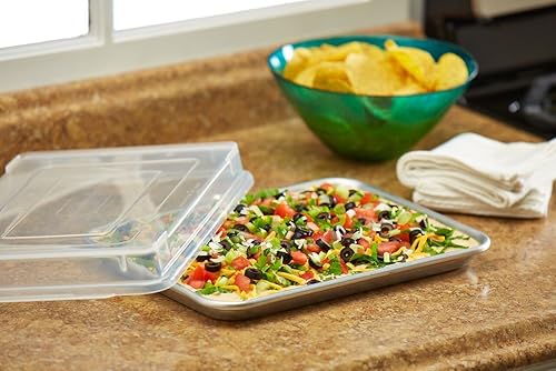 Miniatura 3 de Artisan Professional Classic - Juego de bandejas de aluminio para hornear con hoja de 13 x 9.5 pulgadas y cubierta