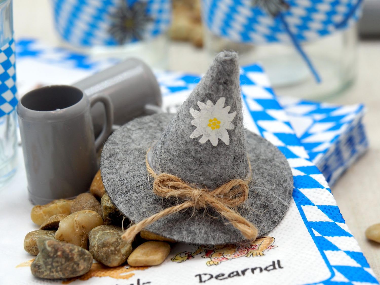ZauberDeko Oktoberfest Tischdeko Partydeko Bayrisch Blau Mottoparty Geburtstag Set