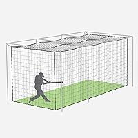 Vista 9 de Fortress Baseball Batting Cage Nets Heavy-Duty HDPP Fully Enclosed Baseball & Softball Cage Netting [14 Sizes & 3 Grade Options] – NET ONLY