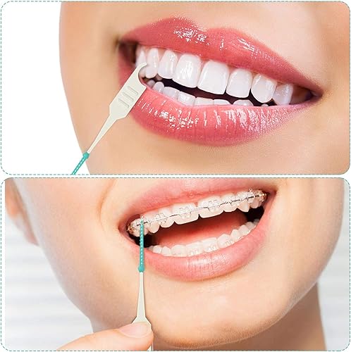 Miniatura 4 de Patelai 200 cepillos interdentales de doble uso, de silicona suave, palillos dentales entre dientes, cepillo de hilo dental para limpiar cepillo de