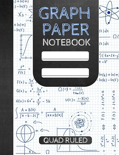 Graph Paper Notebook Quad Ruled: 5 squares per inch Graph Paper Composition Notebook/Grid Paper Notebook 100 Sheets (Large, 8.5 " x 11 ") School / Students notebook
