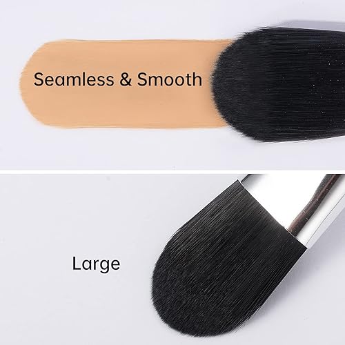 Miniatura 4 de Brush Master P03 Brocha para rubor en ángulo, polvo vegano y bronceador facial impecable, fabricado con cerdas libres de crueldad animal