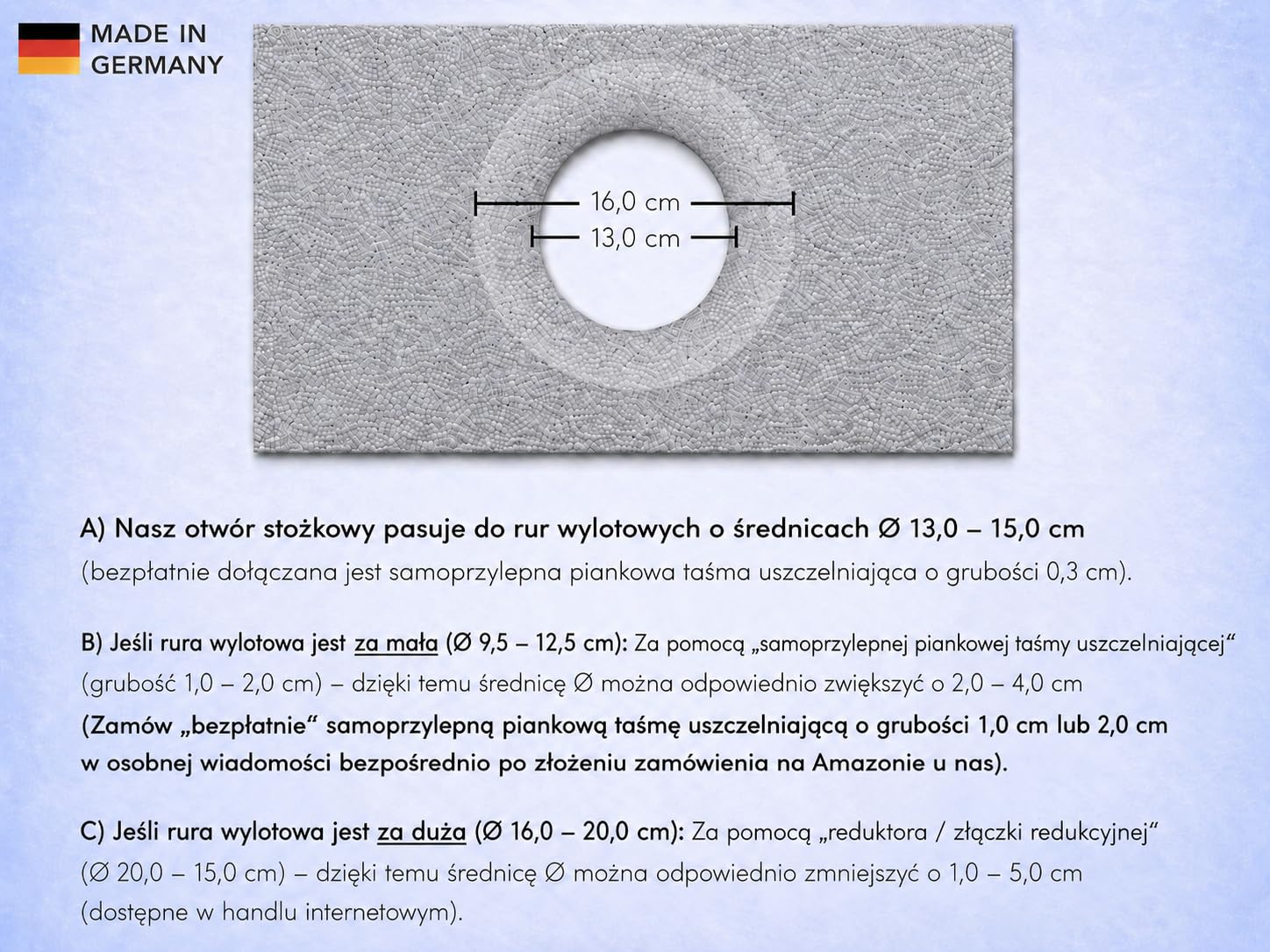 Uszczelka okienna 30–249 cm do klimatyzatora przenośnego i suszarki wywiewowej, także do drzwi – szybki montaż bez wiercenia/klejenia – uszczelka do klimatyzatorów [109 cm]