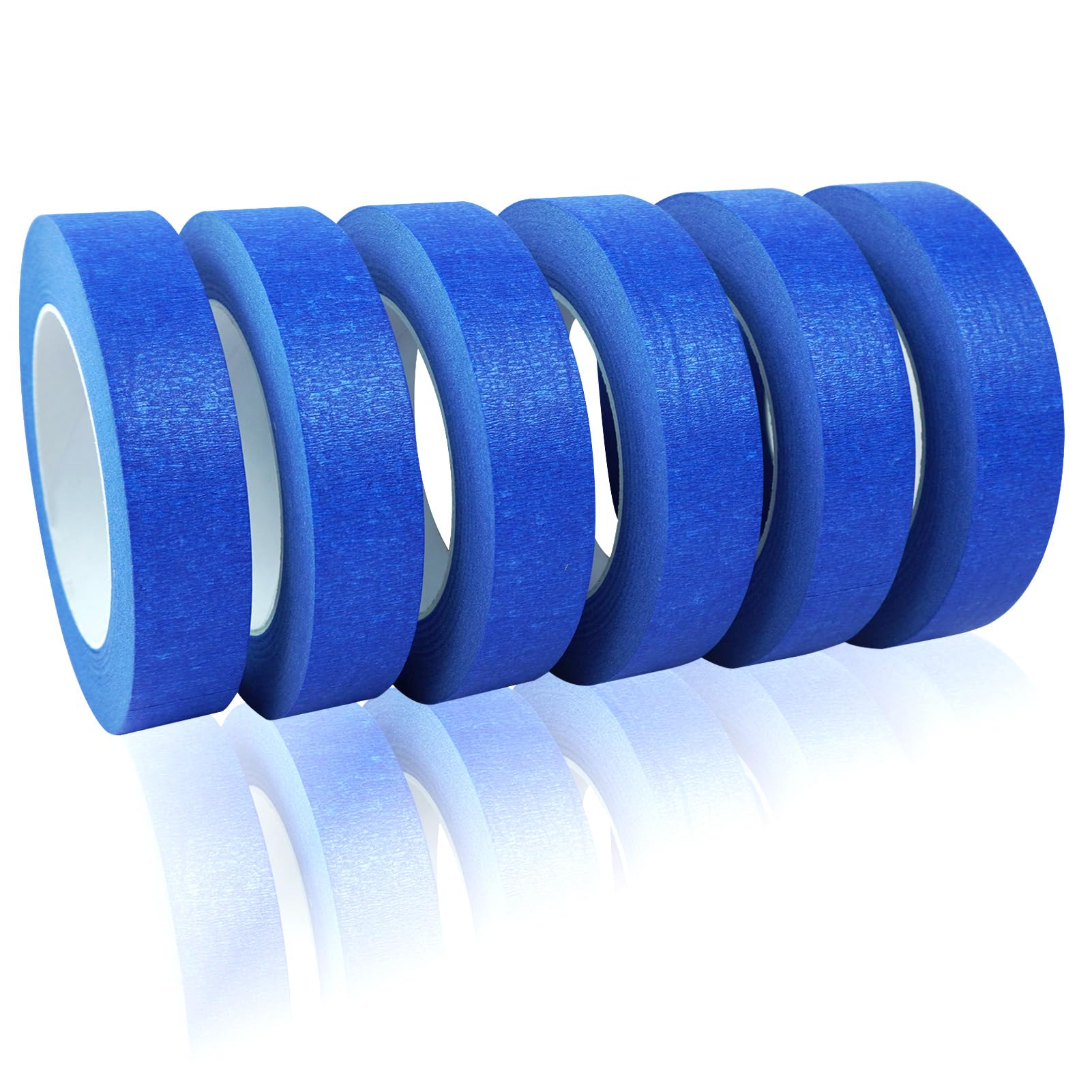 Painters Tape 1 Inch Wide, 6-Pack Blue Tape for General Purpose Use, 1 Inch X 55 Yards X 6 Rolls, 330 Yards in Total